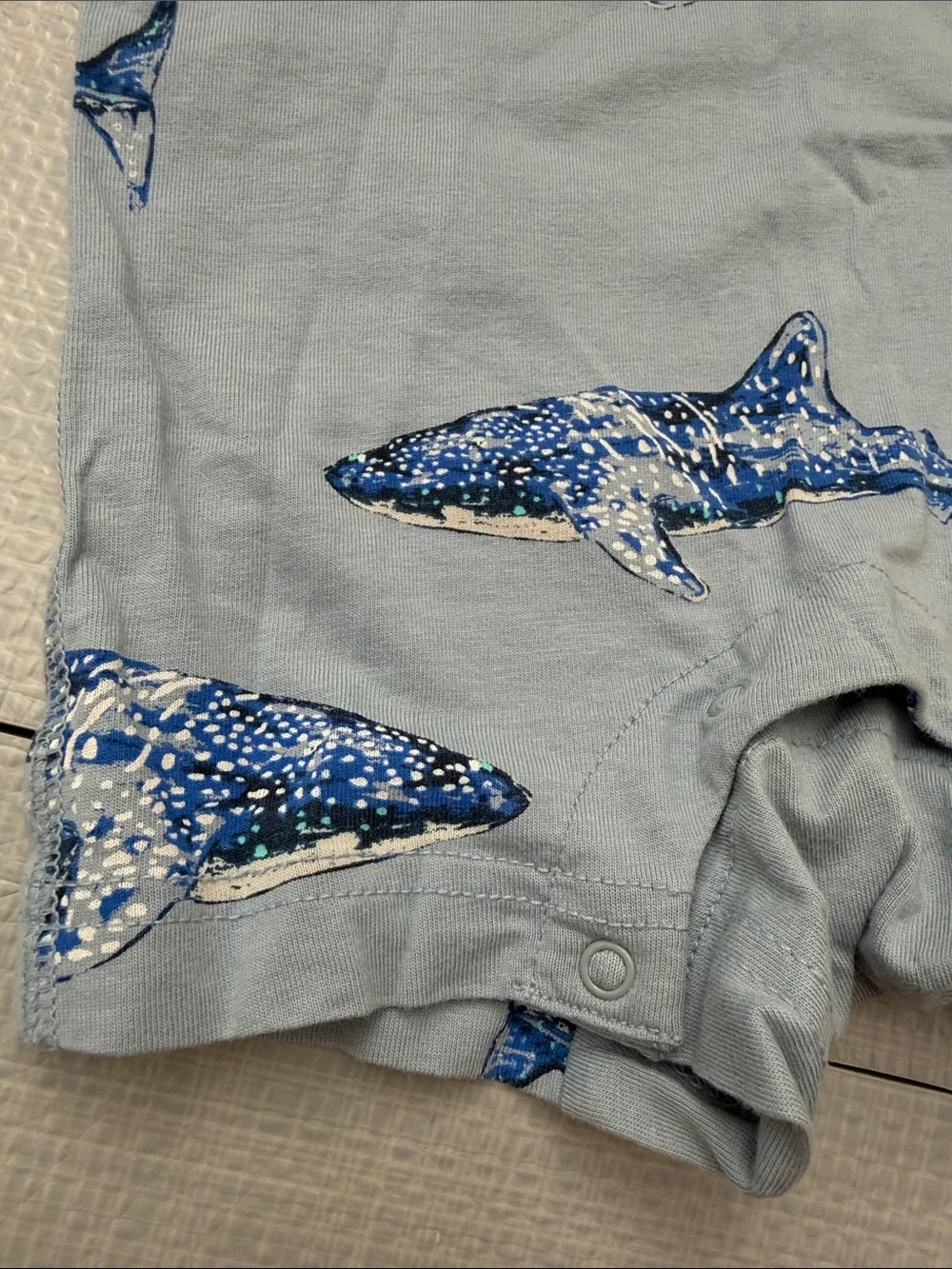 BOGO Tea Collection - Cotton Whale Shark Romper, 6-9 months